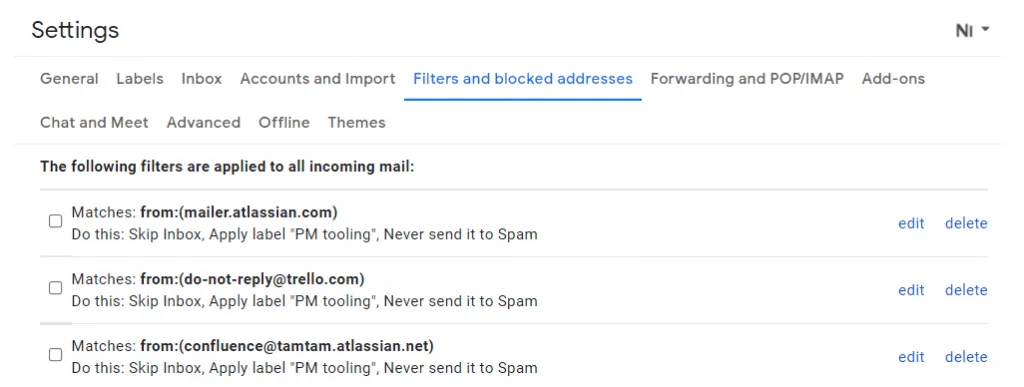 Google Workspace Tips - Gmail filters