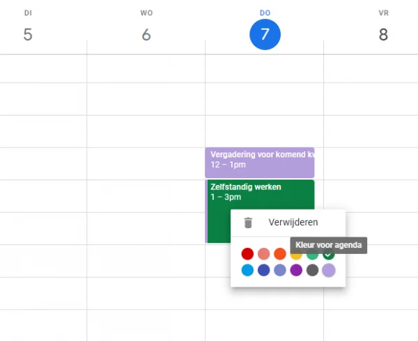 Google calendar kleur